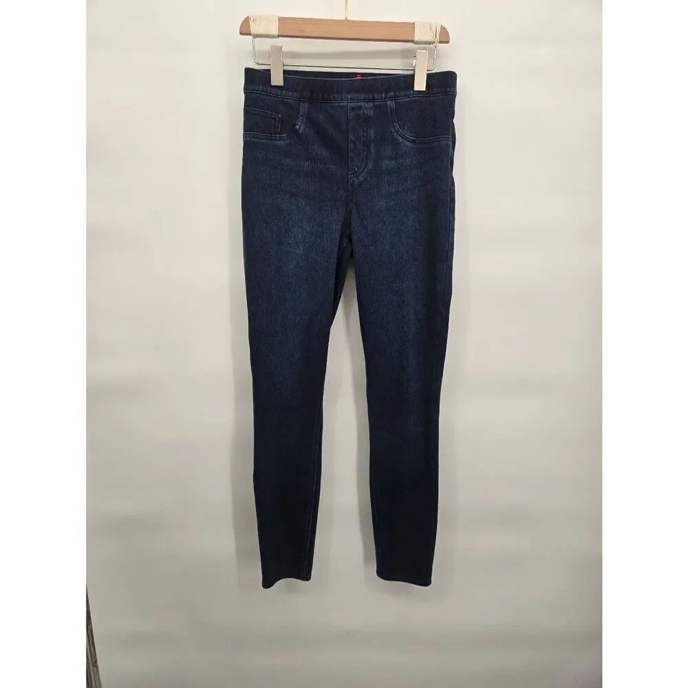 Spanx Jean-ish Ankle Jeggings Size Medium Blue Denim Pull-On